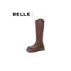 Женские ретро зимние сапоги Belle с толстой подошвой, на молнии, высокие