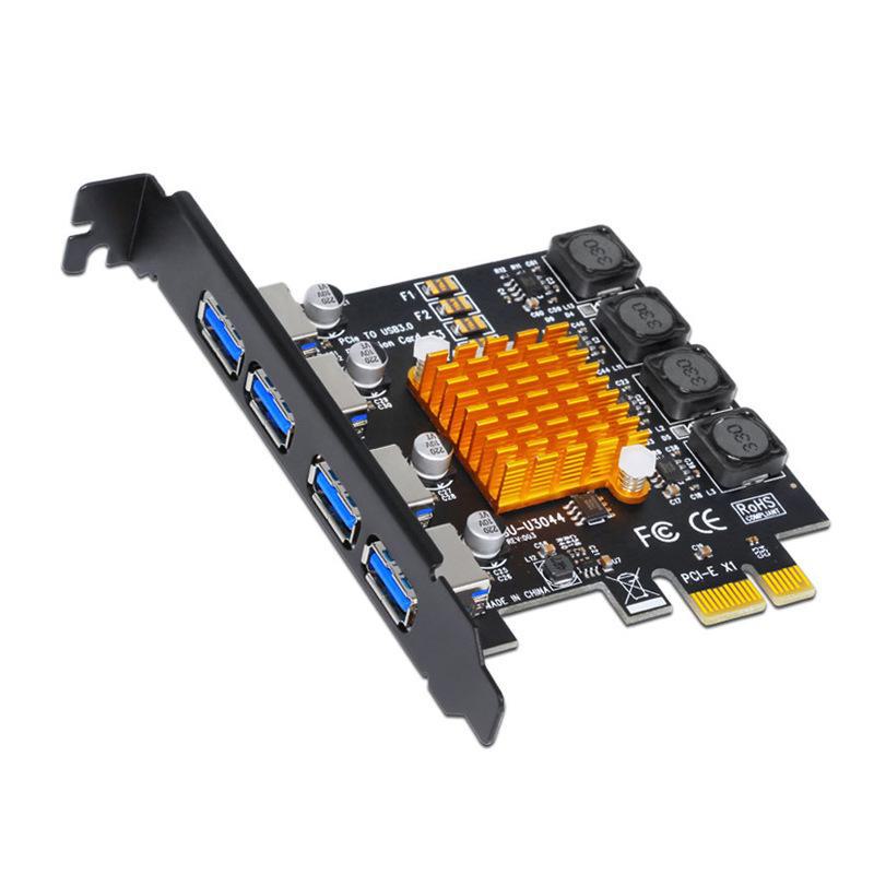 Четырехпортовая карта расширения SSU PCI-E USB 3.0, адаптер NEC Power-Free для настольных компьютеров