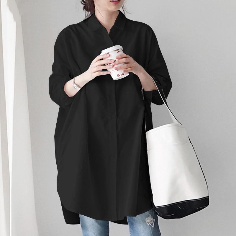 2024 Women's Long Sleeve Loose Casual Irregular Shirt