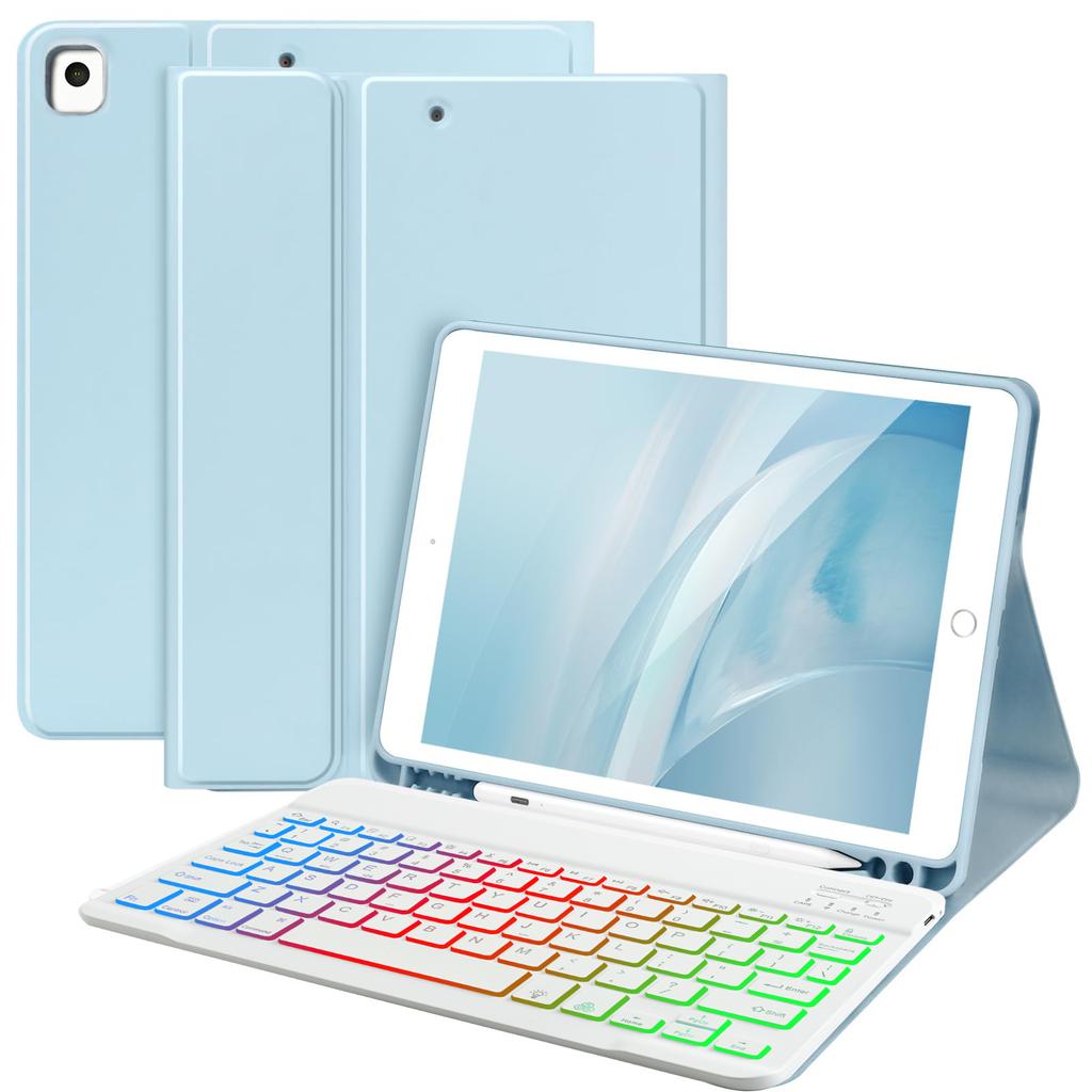 GRB Keyboard Case For IPad 11 (A16) 2025 With Pen Slot and Backlit English Keyboard