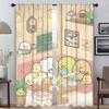 Шторы кухонные Sumikko Gurashi, 2 штуки, светонепроницаемые шторы для комнаты, 2 панели, украшение на Хэллоуин, шторы для домашнего интерьера