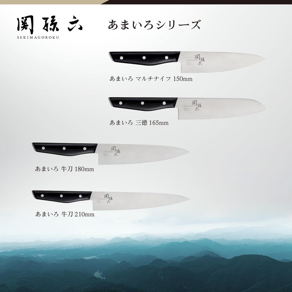 Kai Corporation Seki Sweet Сделано в Посудомоечной машине Нержавеющая сталь со смолой Нож для очистки фруктов AB5485 Многофункциональный нож, Magoroku, Цветной, 150 мм, Япония, Безопасный, Ручка,