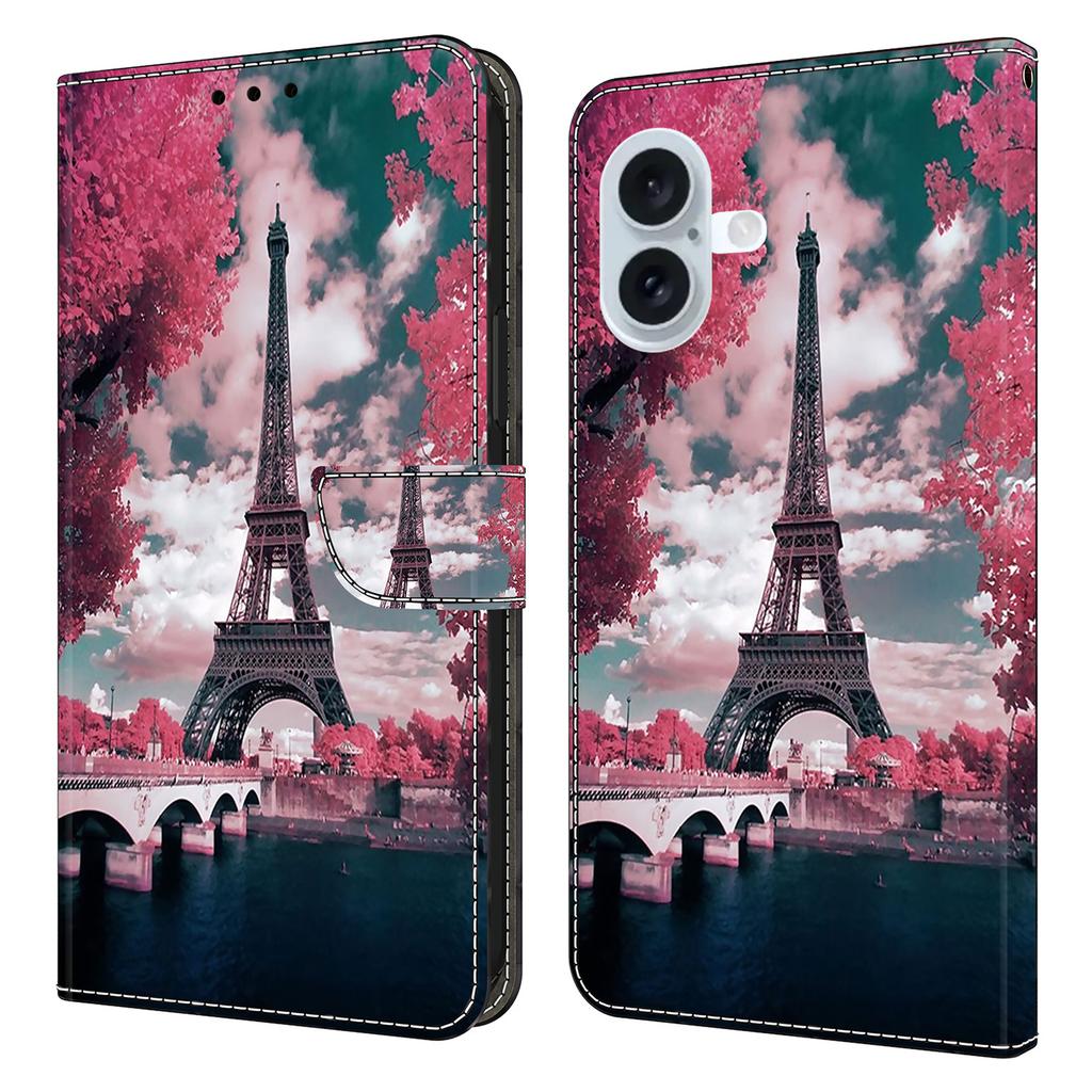 For iPhone 16 Plus Wallet Case Pattern Printing Stand Leather Flip Phone Cover
