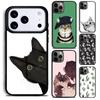 Милый Мультяшный Кот Чехол для Телефона для iPhone 17 16 15 14 13 12 11 Pro Max Plus 17Air Мягкий Силиконовый Чехол