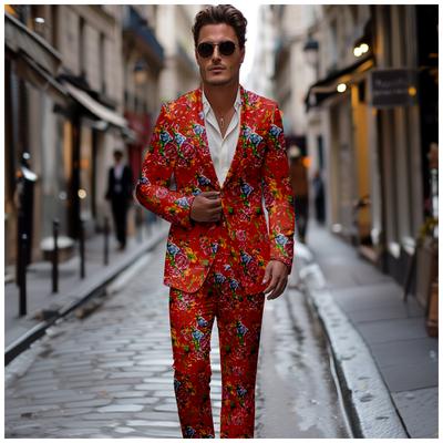 Мужская модная мужская повседневная куртка Northeast Large Flower Single Speed