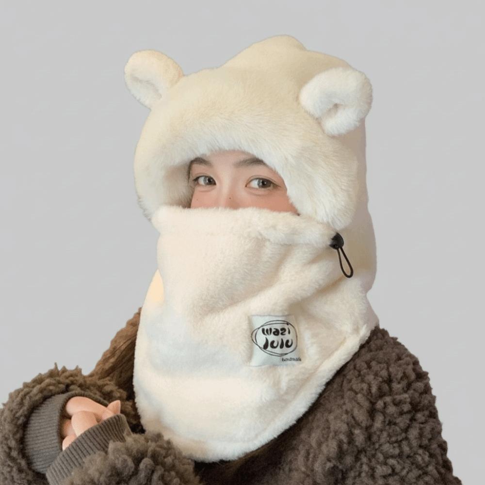 Anti-cold Winter Integrated Scarf Cap 4 in 1 Cold Proof Scarf Versatile Pullover Mask Cap Cycling