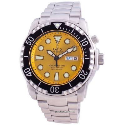 Мужские часы FreeDiver Helium-Safe 1000M Sapphire Automatic 1068HA96-34VA-YLW