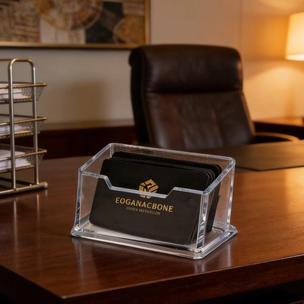 Thickened Business Card Display Stand Single Layer Visiting Card Organizer Office Supplies
