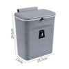 Wall Mounted Kitchen Waste Bucket Non Perforated With Cover Waste Storage Bin Kitchen Bathroom Large Capacity Garbage Bin