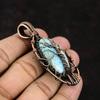Древо Жизни Ларимар Драгоценный Камень Кулон Медная Проволока Обернутые Ювелирные Изделия Ювелирные Изделия из Медной Проволоки Дизайнерские Ювелирные Изделия Ручной Работы Подарок Для Ее Подарок Для Матери