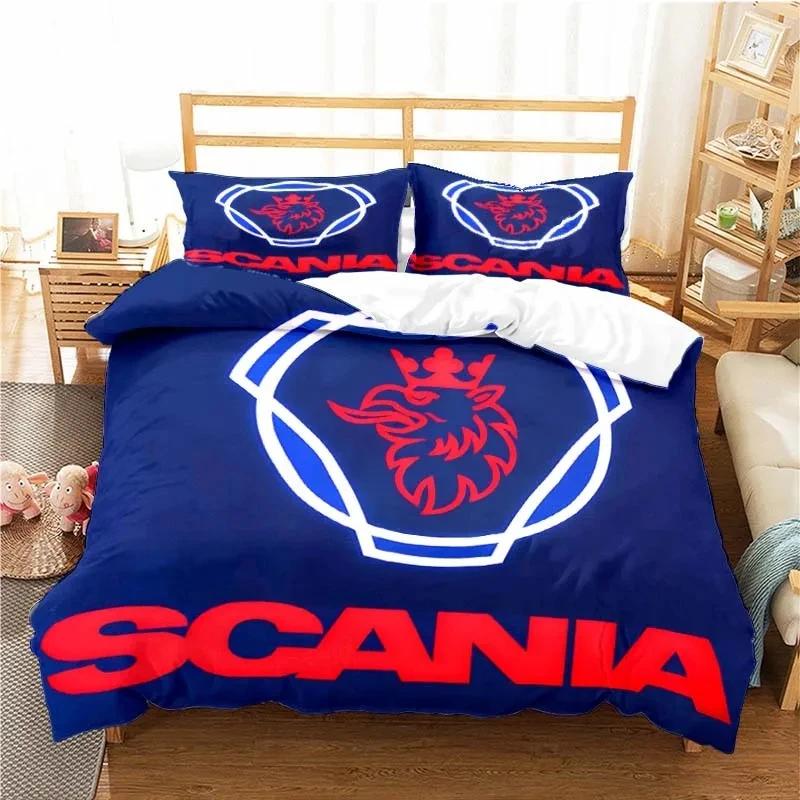 Постельное белье Scanias Truck Logo для мальчиков и девочек, размер Twin, Queen, пододеяльник, наволочка, кровать, дети, взрослые, модный домашний текстиль