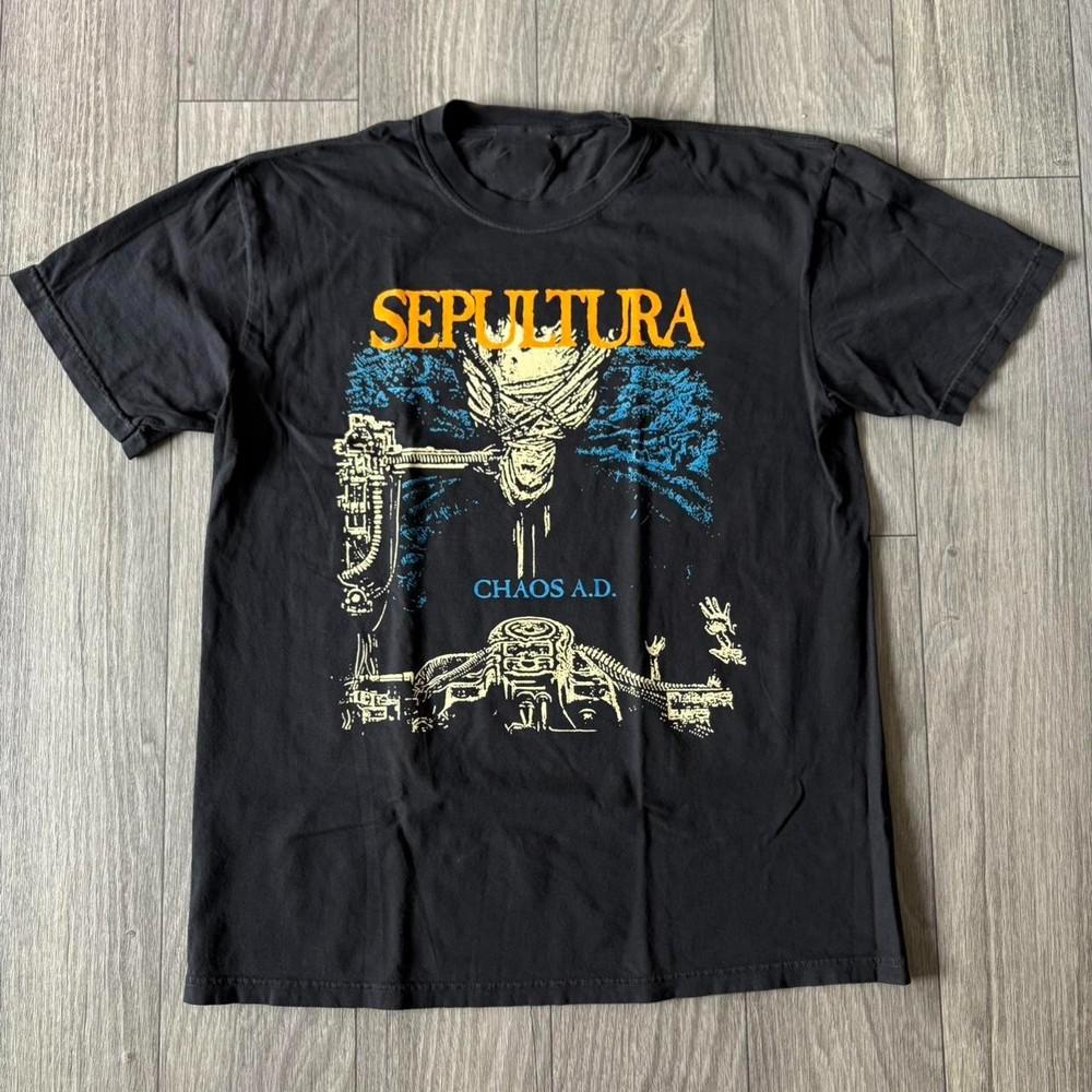 Новая Sepultura chaos AD Подарок для фанатов Унисекс Все размеры DO62 Унисекс Футболка