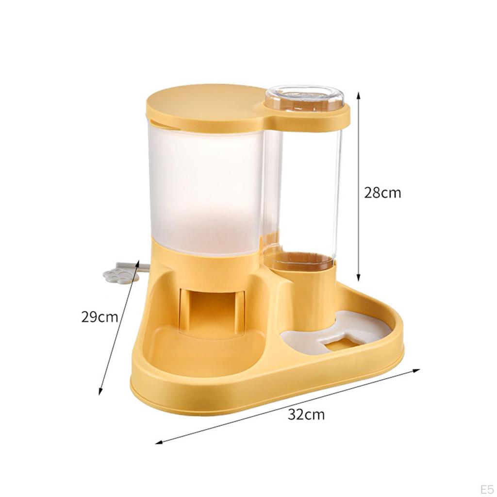 Набор дозаторов корма и воды для домашних животных, встроенная удобная поилка для домашних животных с широкой горловиной, большая