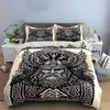 Viking helmet, ravens, runes. Bedding sets Duvet cover sets Duvet covers Pillowcases(1*Duvet Cover 2*Pillowcases without duvet insert)