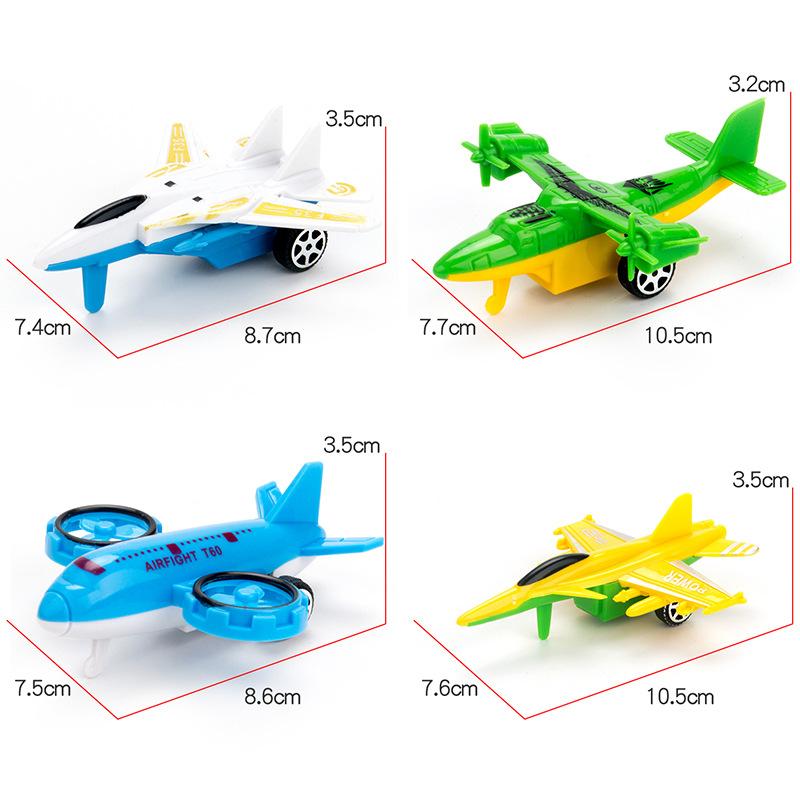 Pull Back Inertia Plane Children's Plastic Toy Fighter Model Creative Giveaway Airliner Set