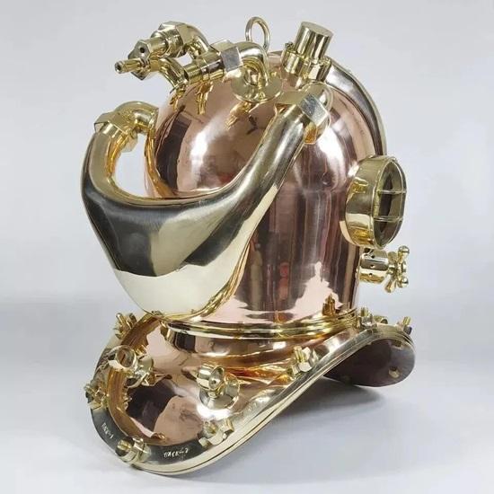 Copper Brass Diving Helmet 55.88 Cm Mark V US Navy Heavy Diving Helmet Gift For Navy Officer, Home, Office Decorative