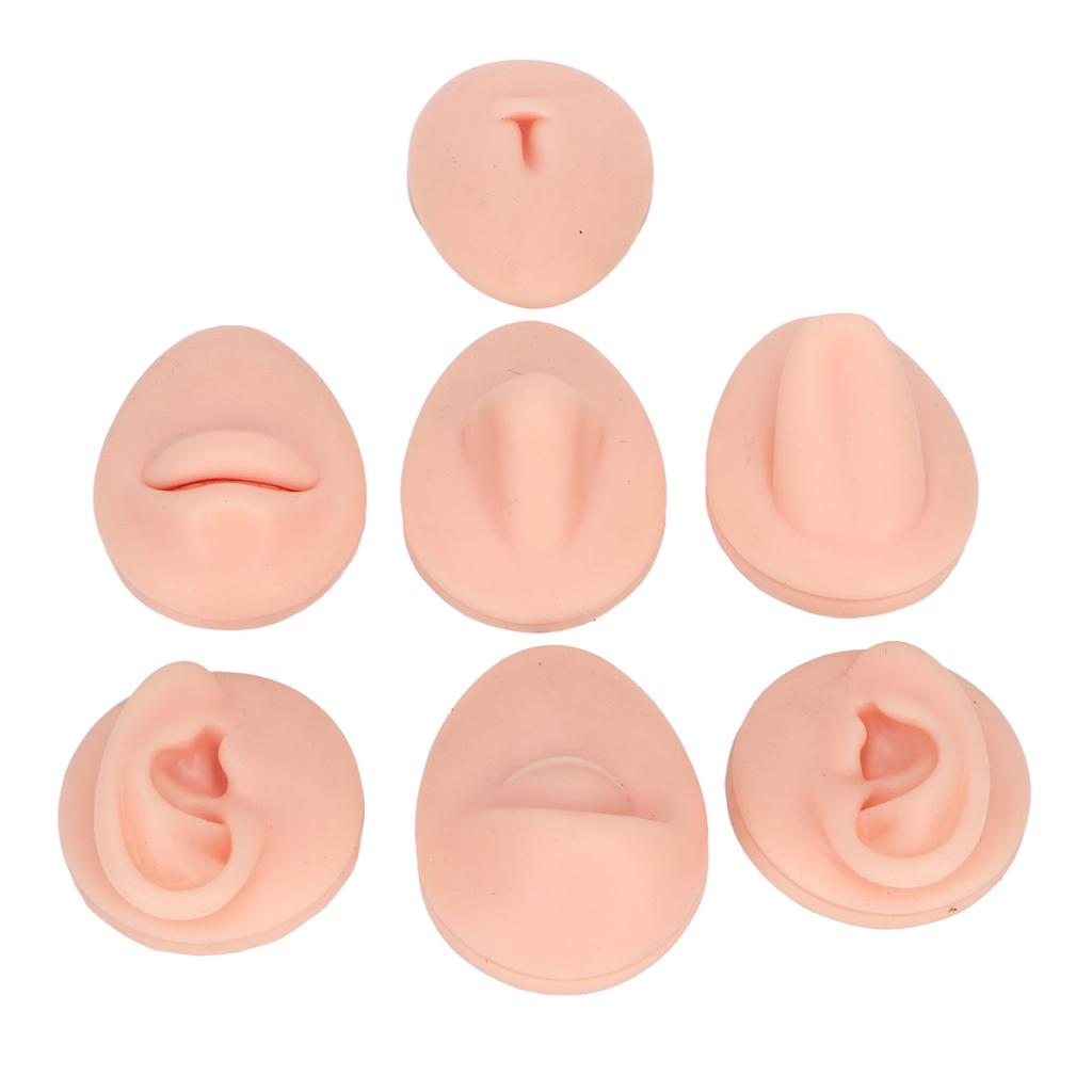 Модель для практики пирсинга тела, имитация силиконовых ушей, глаз, носа, рта, языка и пупка