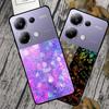 Красочный эстетичный чехол из закаленного стекла для Redmi 12 5G и POCO M6 PRO