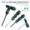Multipurpose Telescopic Adjustable Magnetic Cross Screwdriver Non-Slip Household Repair Tool