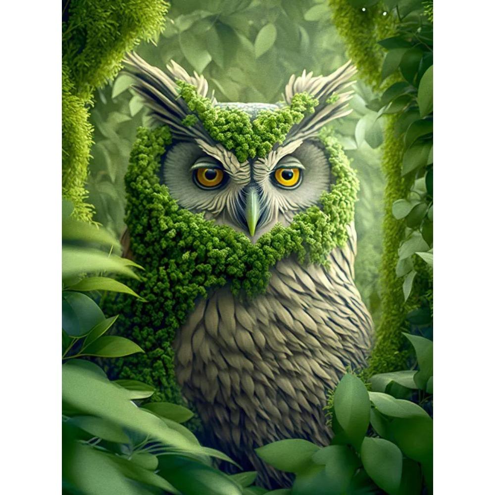 Diamond Painting Full Drill Owl Round Diamond Painting Handmade Mushroom Beautiful Fox Diy Diamond Mosaic Painting Home Decoration
