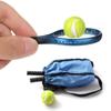 Gift Miniature Racquet Ball Bag Doll Tennis Racket Kits Dollhouse Accessories Sport Equipment Set