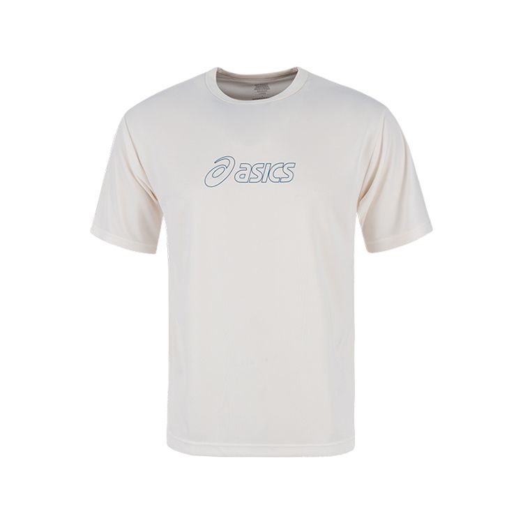 ASICS T Shirts Unisex Ecru Crew Neck Moderate 2063A454-201