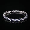 Light Luxury High-End Colored Treasure Zircon Inlaid Exquisite Wavy Bracelet Accessories Bracelet Jewelry