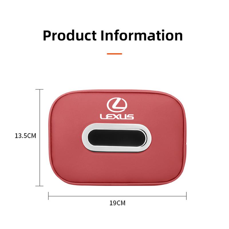 Car Tissue Box Leather Tissue Storage Bag For Lexus RX330 IS250 Ct200h ES300h RX350 IS300h Kleenex Case Car Interior Accessories