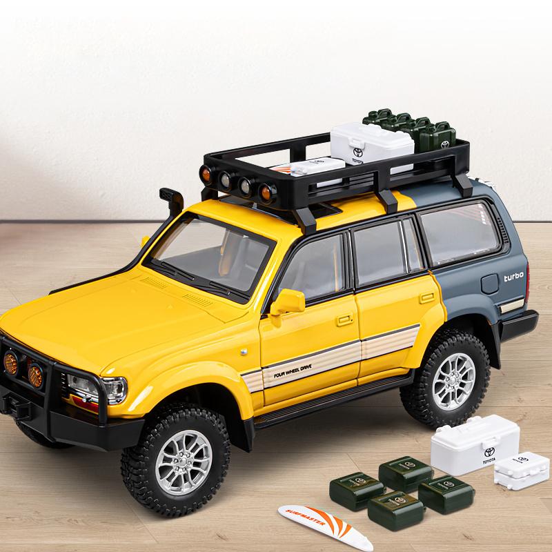1:24 Toyota Land Cruiser LC80 FJ LC250 Tacoma Tundra Внедорожник SUV Металлический Литой Модель Автомобиля Домашние Модные Украшения Коллекция