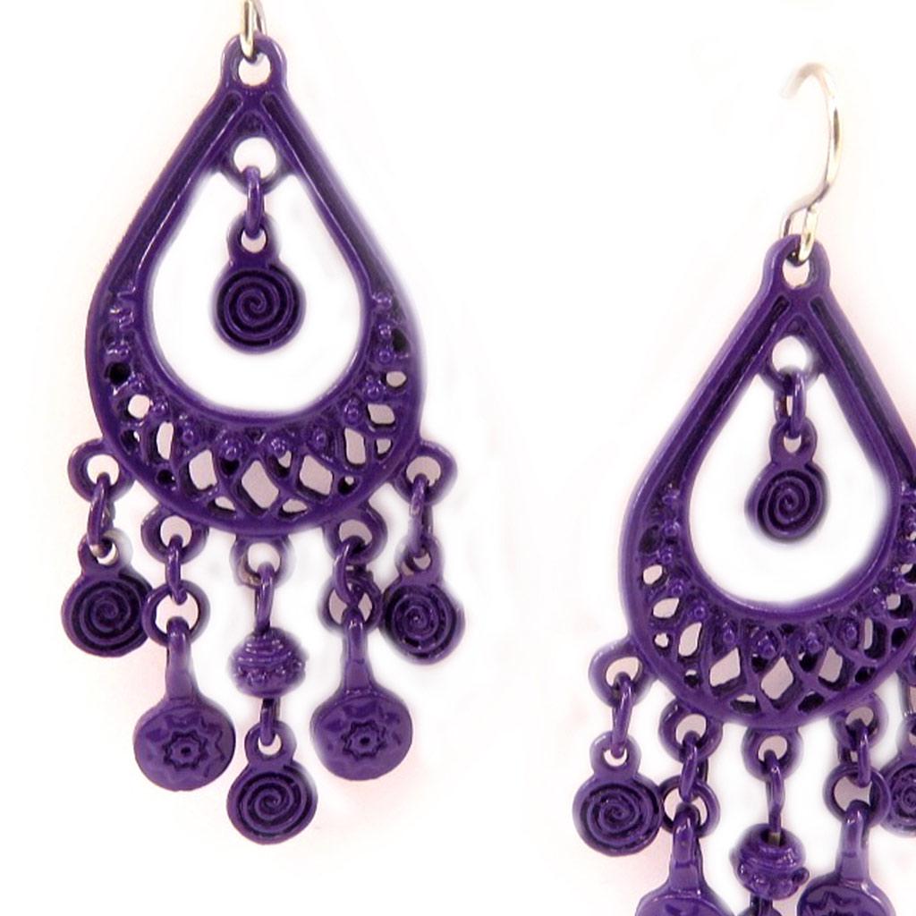 Les Trésors De Lily [L5106] — Дизайнерские серьги «Кармен» фиолетового цвета