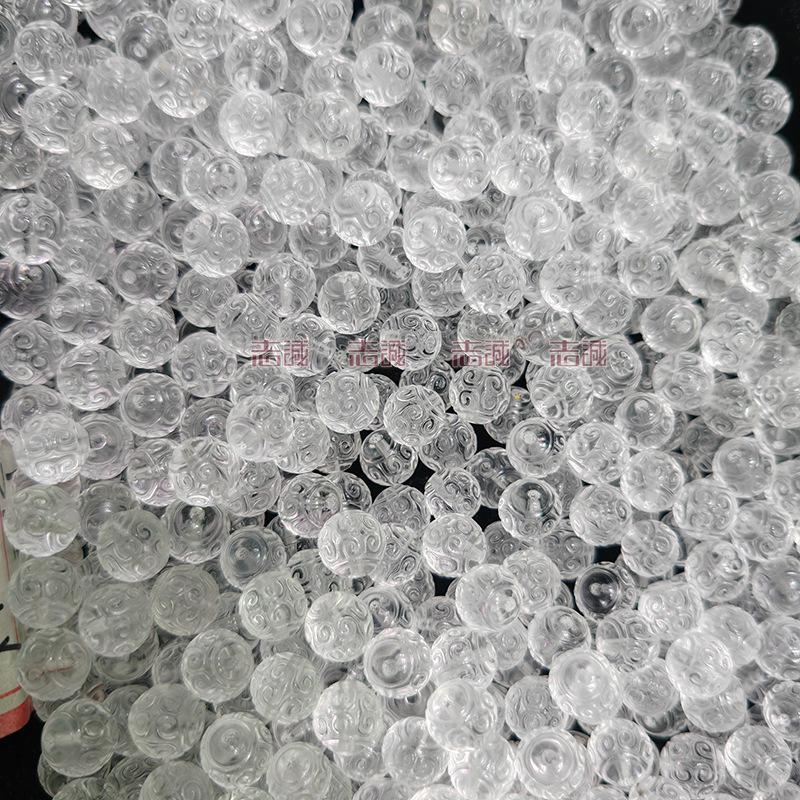 Бусины из натурального белого кристалла с узором «облако» для браслетов и ожерелий, круглые бусины 10-12 мм