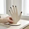 Деревянный держатель для колец в форме руки, 2D подставка для демонстрации ювелирных изделий, для колец, ожерелий, минималистичный декор для туалетного столика, декоративный подарок для женщин
