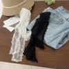 Unique Y2K Long Lace Waistband Floral Bow Lace Waist Belt Tie Up Thin Dress Jeans Belt Lace Scarf Hair Band Hair Accessories