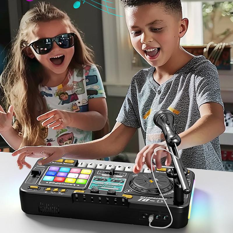 Детская музыкальная игрушка Симулятор DJ-микшера Контроллер Многофункциональный электронный орган DJ-плеер Развлекательная игрушка Подарки на Рождество