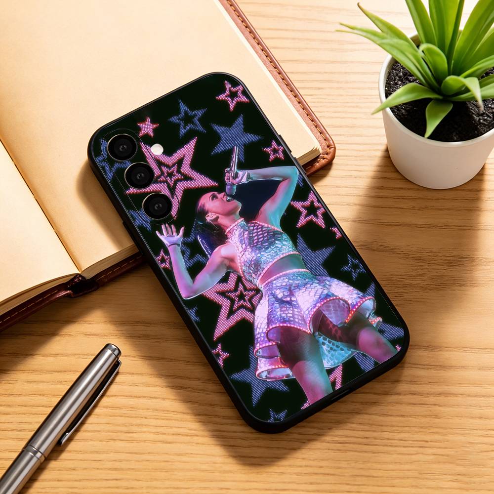 Чехол для телефона K-Katy Perry Singer для Samsung Galaxy A73, A72, A71, A70, A53, A52, A51, Другие Мягкий Черный Чехол