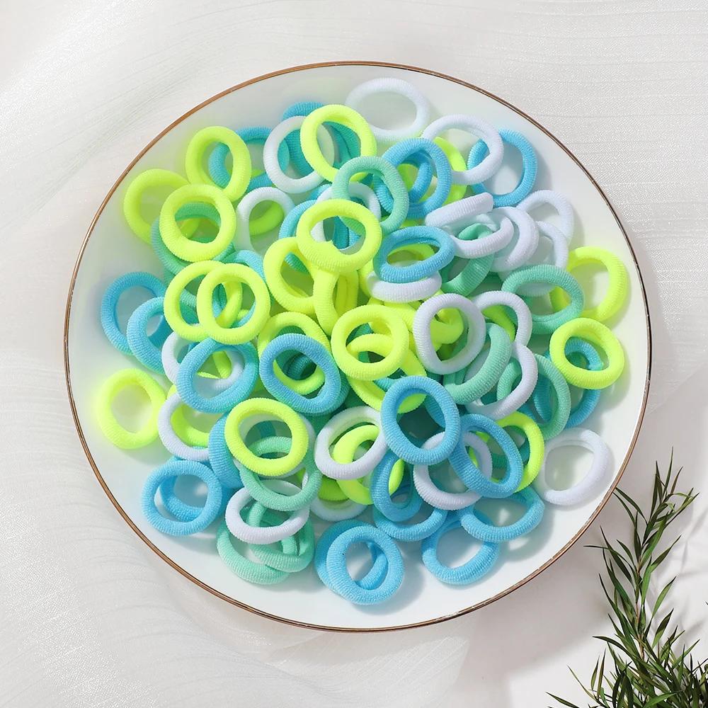 20 шт./лот Эластичные резинки для волос для девочек, плюшевые резинки с помпонами для детей, резинки-скранчи для волос, детские аксессуары для волос