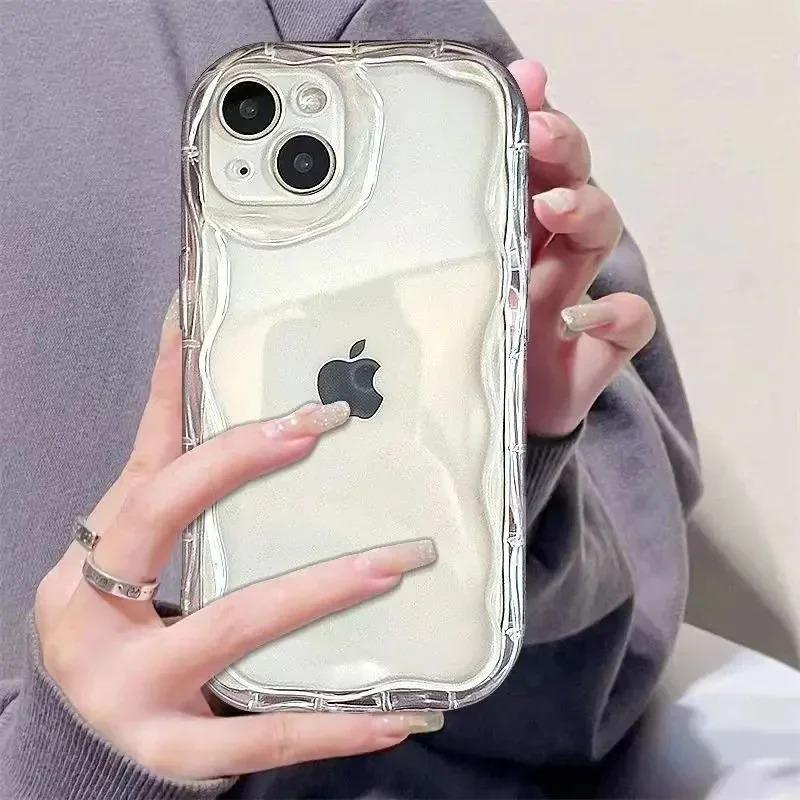 Мягкий прозрачный противоударный чехол для телефона для iPhone16 15 14 11 Pro 13 12 XS Max X XR 8 7 Plus Защита объектива камеры Задняя крышка