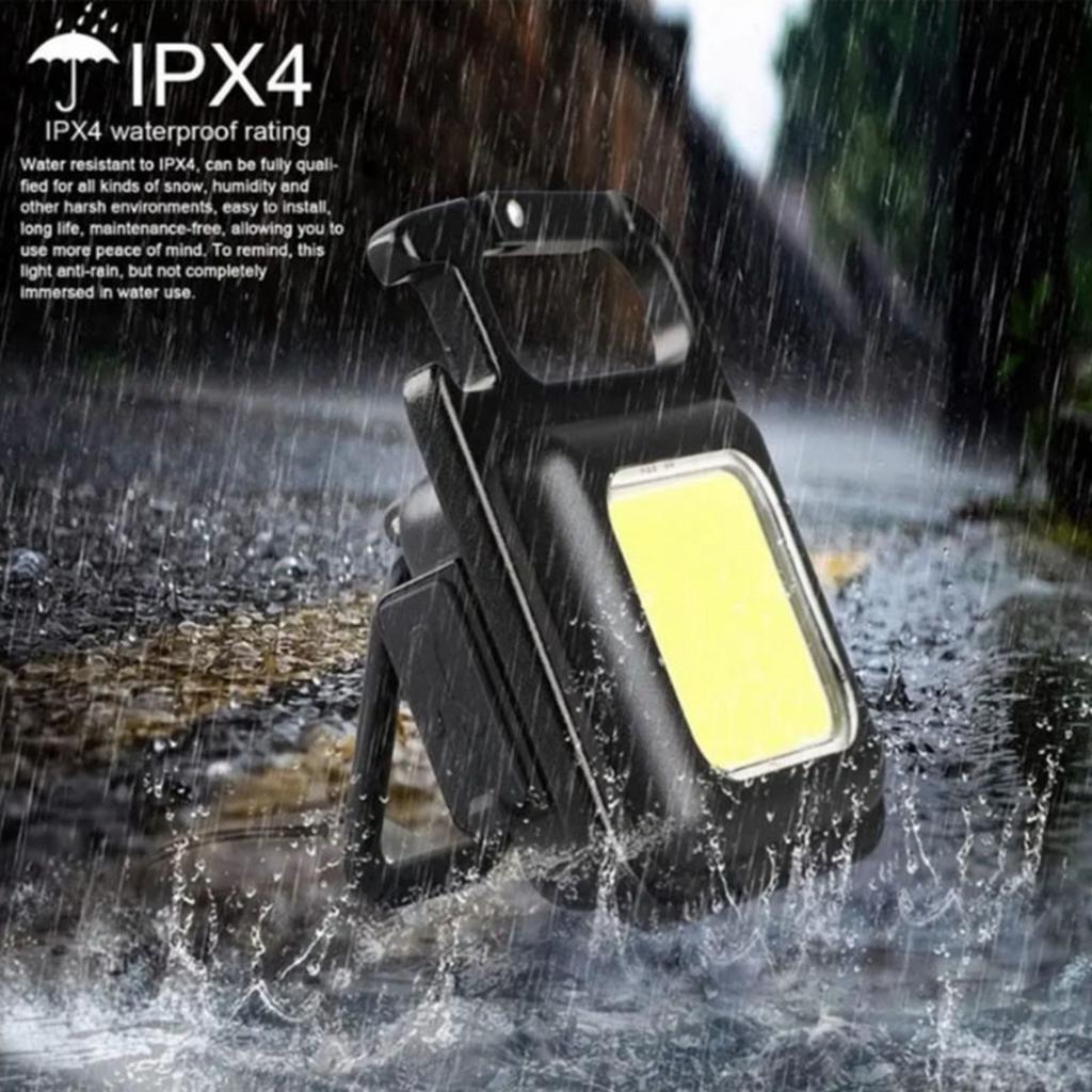 Мини-фонарик COB с кронштейном типа C, карманный брелок-фонарик с магнитным основанием 3,7?4,2 В