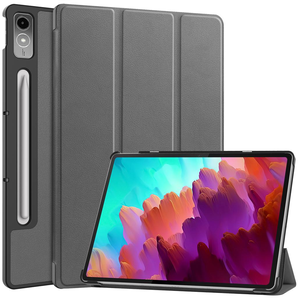 Flip Leather Cover for Lenovo Tab P12 Xiaoxin Pad Pro 12.7 Inch 2023 TB-371FC Ultra Slim PU Tri-Folding Stand Magnetic Smart Case