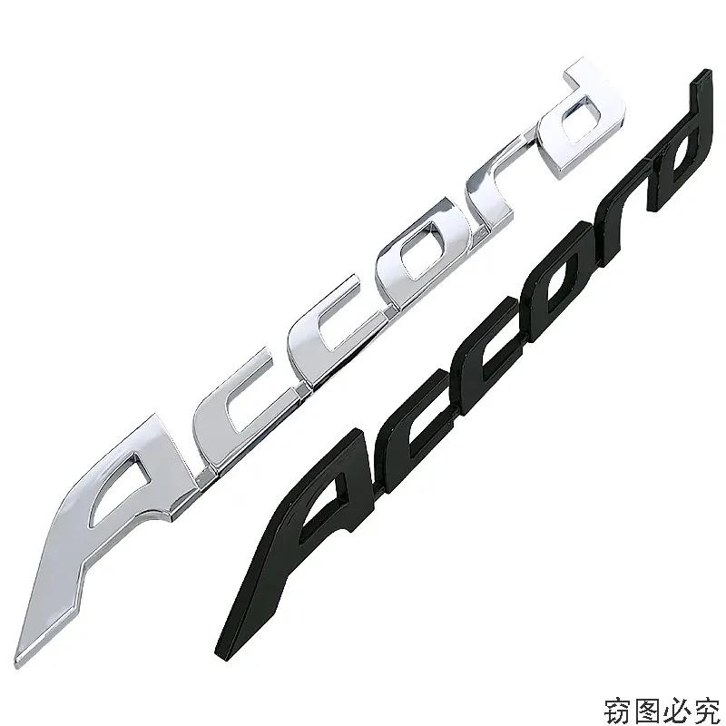 ABS Car 3D Emblem Badge Sticker for Honda Accord Rear Tail Trunk Letter Stickers Decals Auto Accessories Car Styling