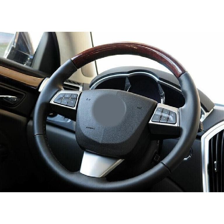 Декоративная накладка на кнопку рулевого колеса для Cadillac SRX 2010-2012, текстура дерева