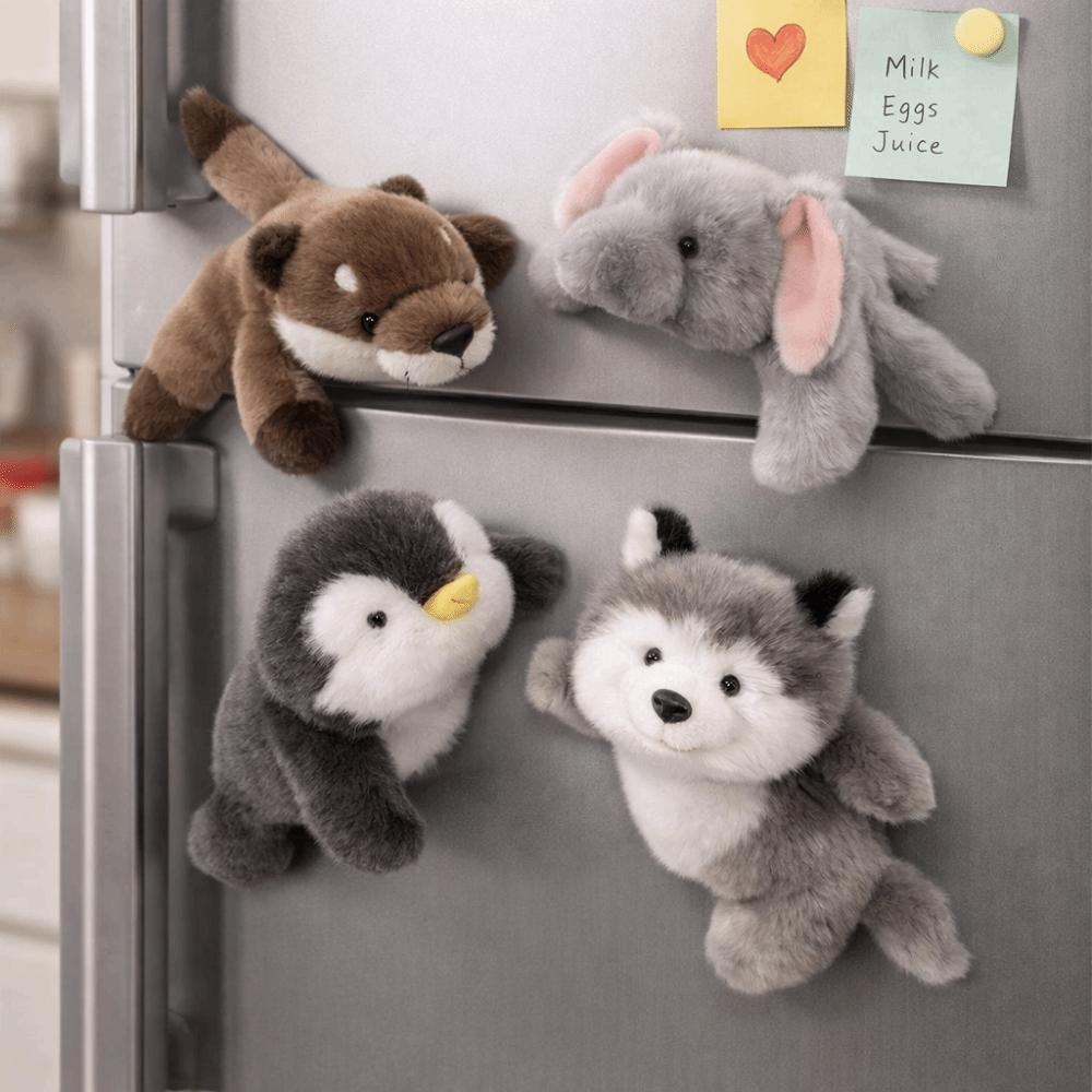Soft Material Animal Plush Toy Cute Design Desktop Plush Toy Magnetic Plush Dolls Kid Gift