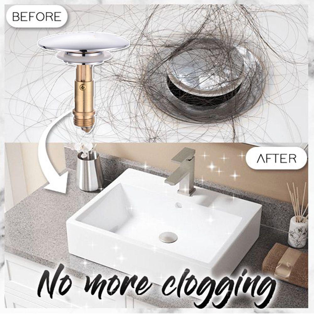 Universal Push Up and Down Wash Basin Bounce Drain Filter Size Sink Drain Stopper Sink Drain Plug