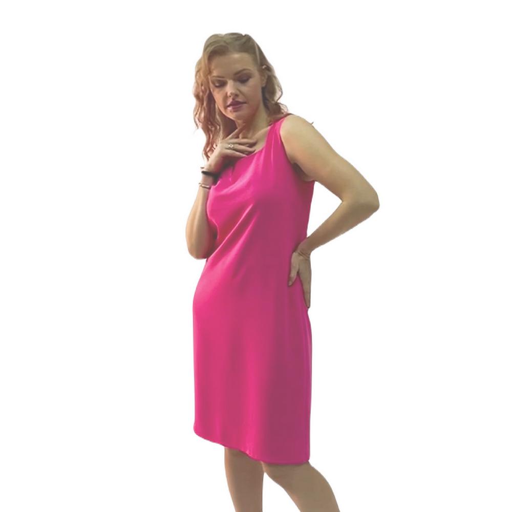 Fierte Женское платье больших размеров Lm14021 с низким воротником и без рукавов