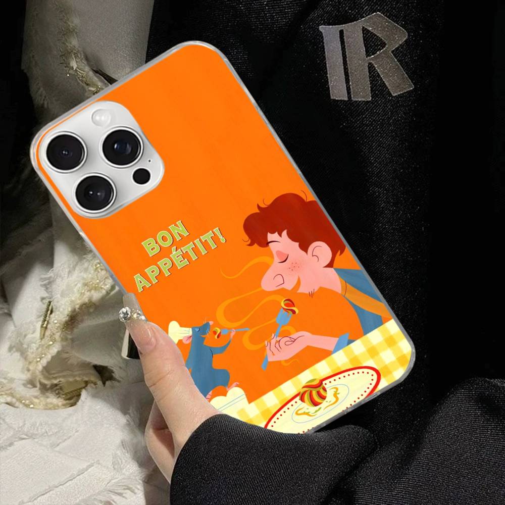 Чехол для телефона Реми Рататуй Для IPhone 17 16 15 14 13 12 11 Plus Pro Max Сатиновый Цветной Глянцевый Чехол