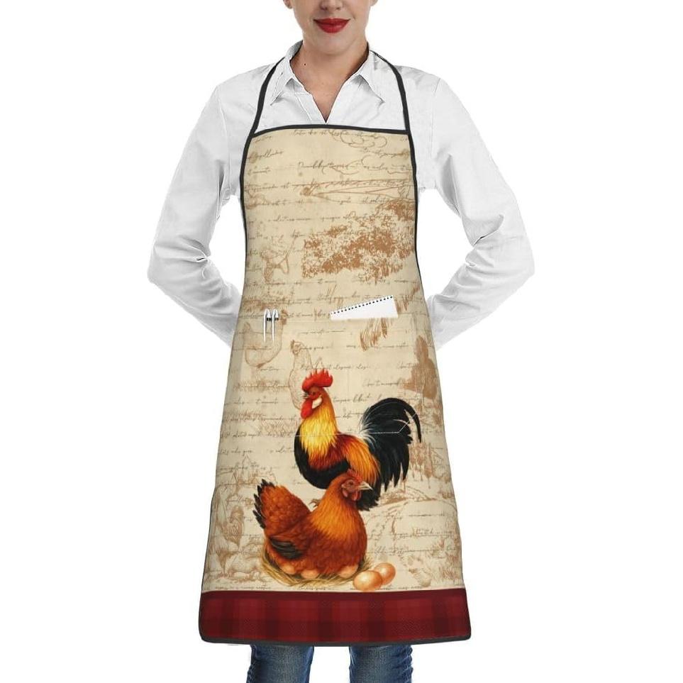 Женские Мужские Фартуки Нагрудники Шеф-повара Фартуки для Выпечки с Карманами для Декора Кухни BBQ Выпечки Жарки Готовки