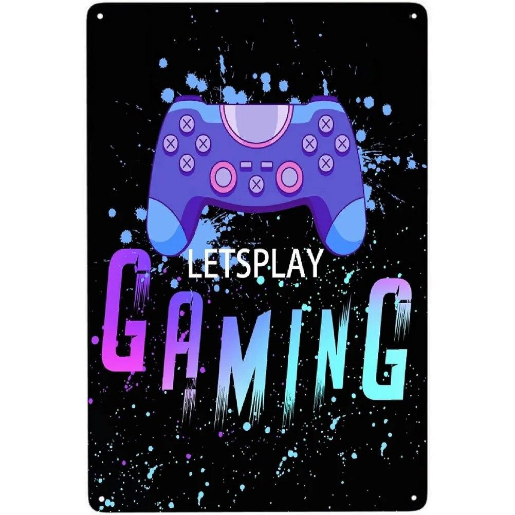 Ретро контроллер, коллекционеры, видеоигры, металлические жестяные знаки, винтажные постеры для игровой комнаты, бара, человека, пещеры, кафе, домашний декор стен, подарок