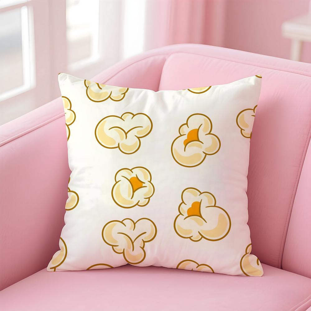 Fashion Food Art Patterns Cushion Cover Pillow Case Soft Friendly Fabric Concealed Zipper