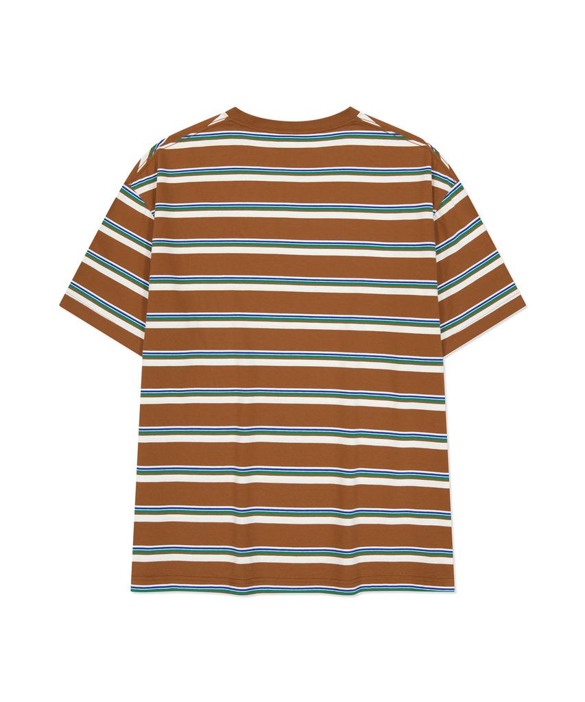 WACKY WILLY Multi-Stripe Short Sleeve T-Shirt Brown