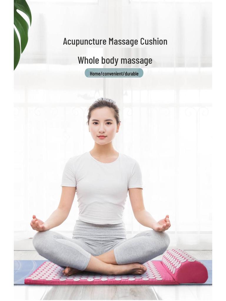 Acupressure Yoga Mat & Pillow Set for Massage & Therapy